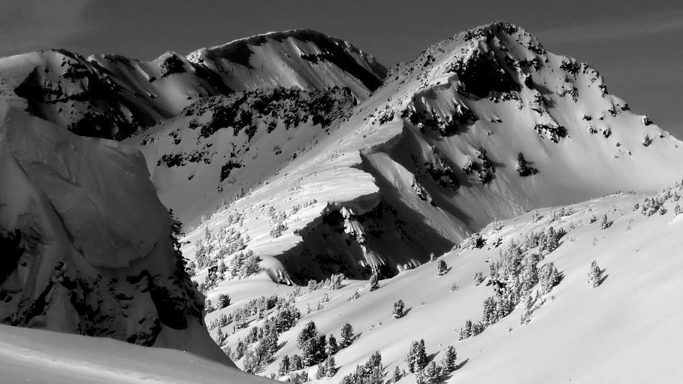 Large Cornices up Hyalite Large Cornices up Hyalite