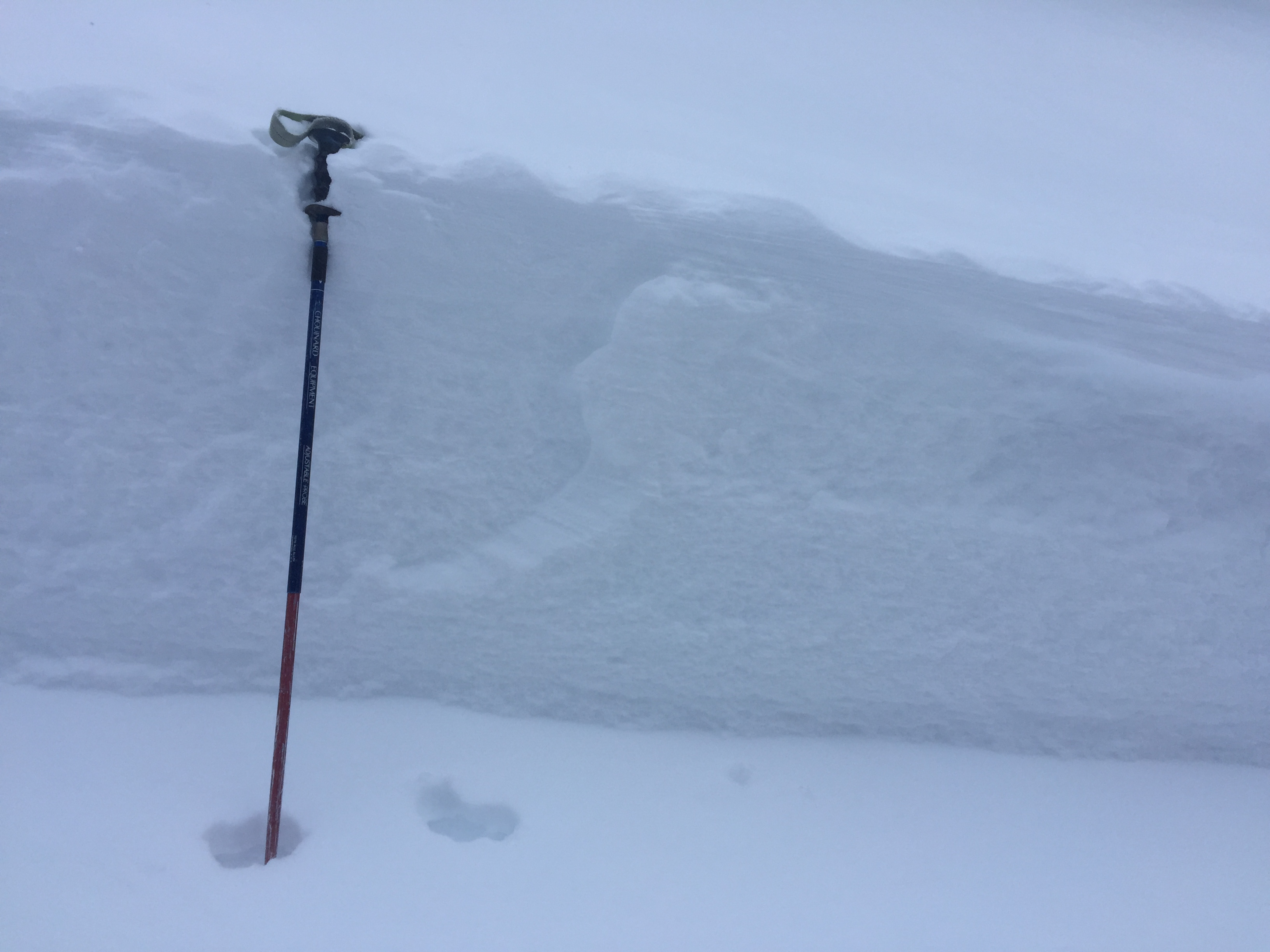 Crown of Skier triggered avalanche in northern Bridgers