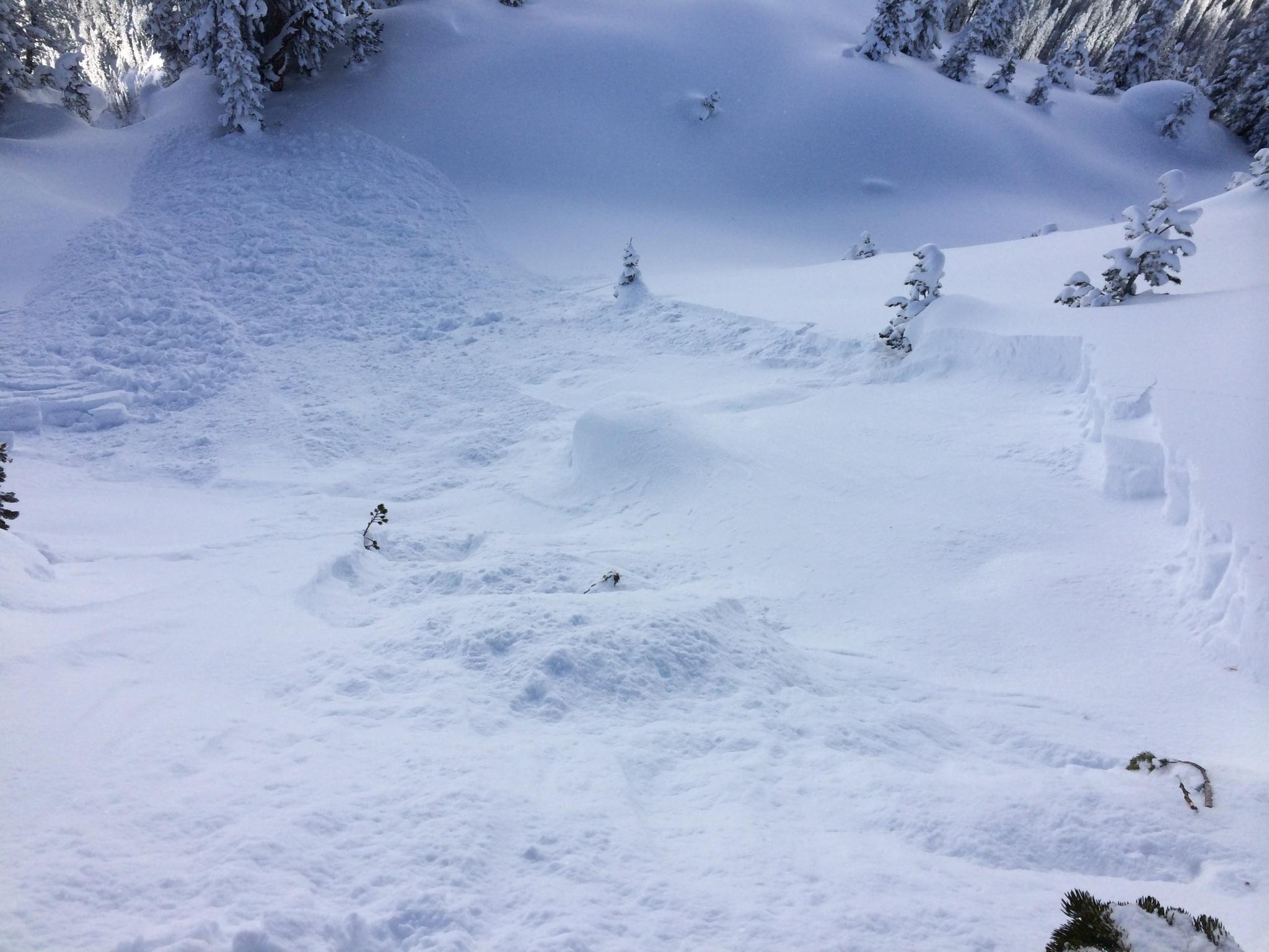 Small human triggered slide near Cooke City - 2/2/14 Small human triggered slide near Cooke City - 2/2/14