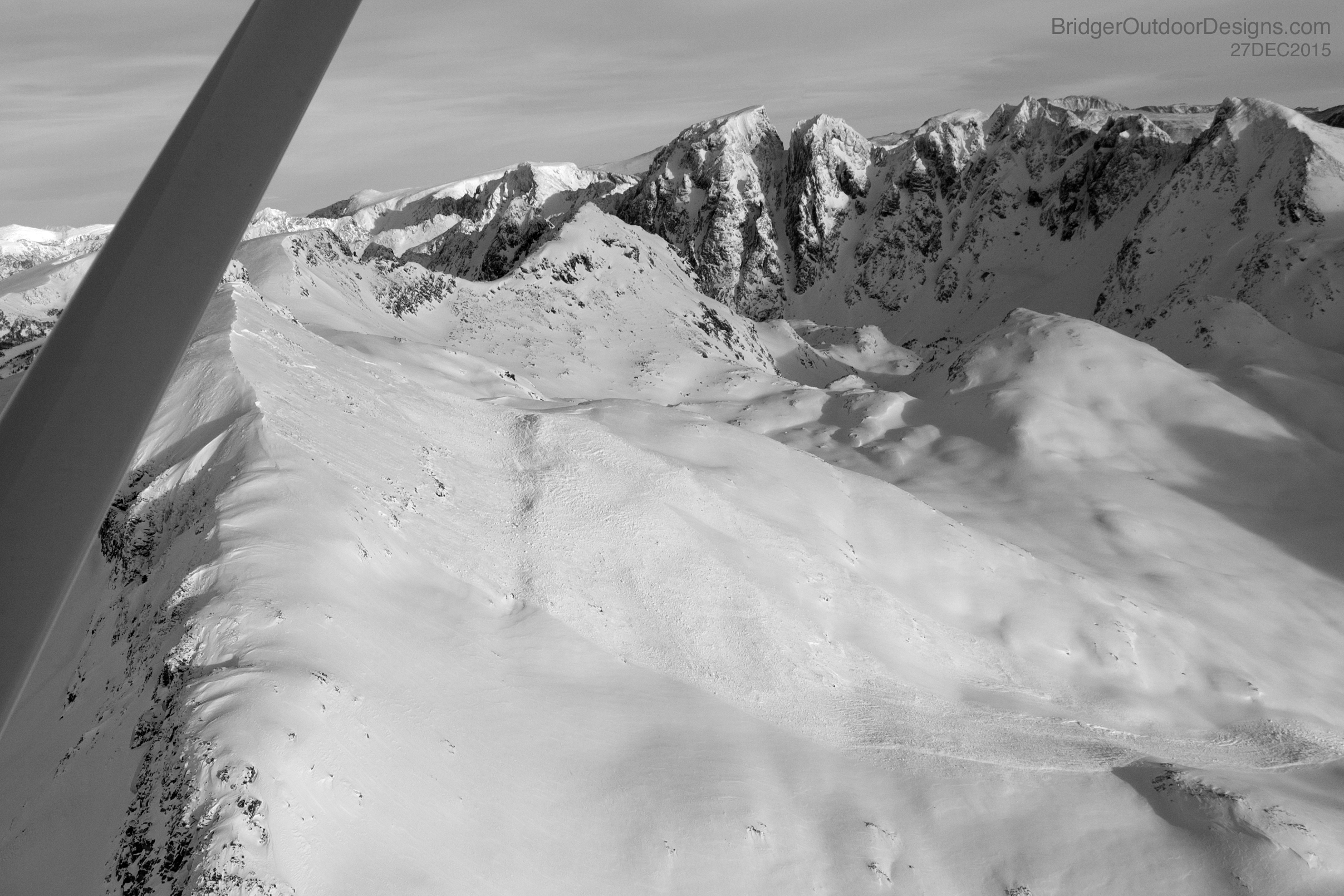 Mt Fox Avalanche from the air Mt Fox Avalanche from the air