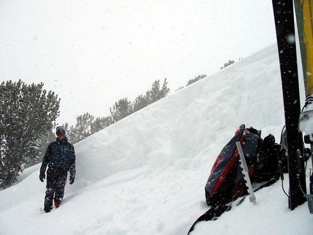 2002: Lundy at the crown of an avalanche