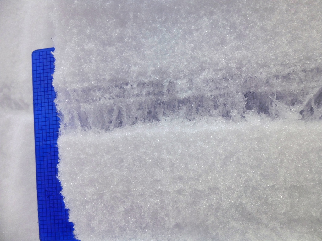 Buried Surface Hoar on Lionhead Buried Surface Hoar on Lionhead