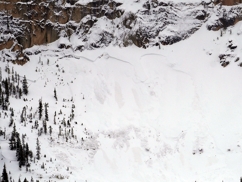 Avalanche in YNP from recent storm near Cooke 2