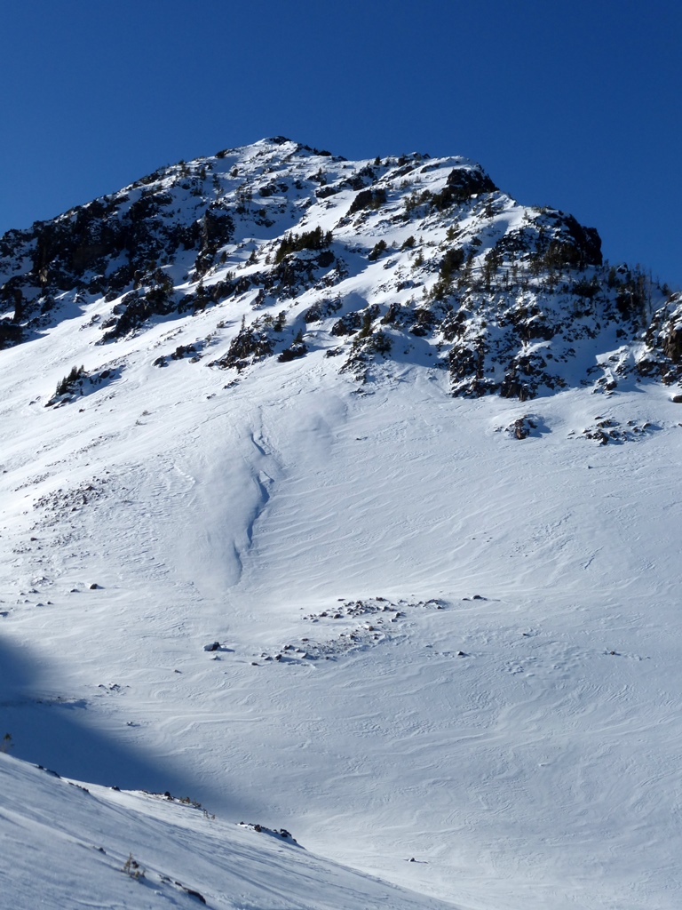 Wind loaded slope - Hyalite 11/27/15 Wind loaded slope - Hyalite 11/27/15