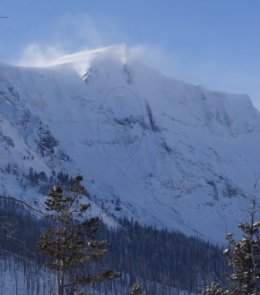 Avalanches and wind on Mineral Mountain, Cooke