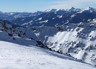Avalanche near Divide Peak