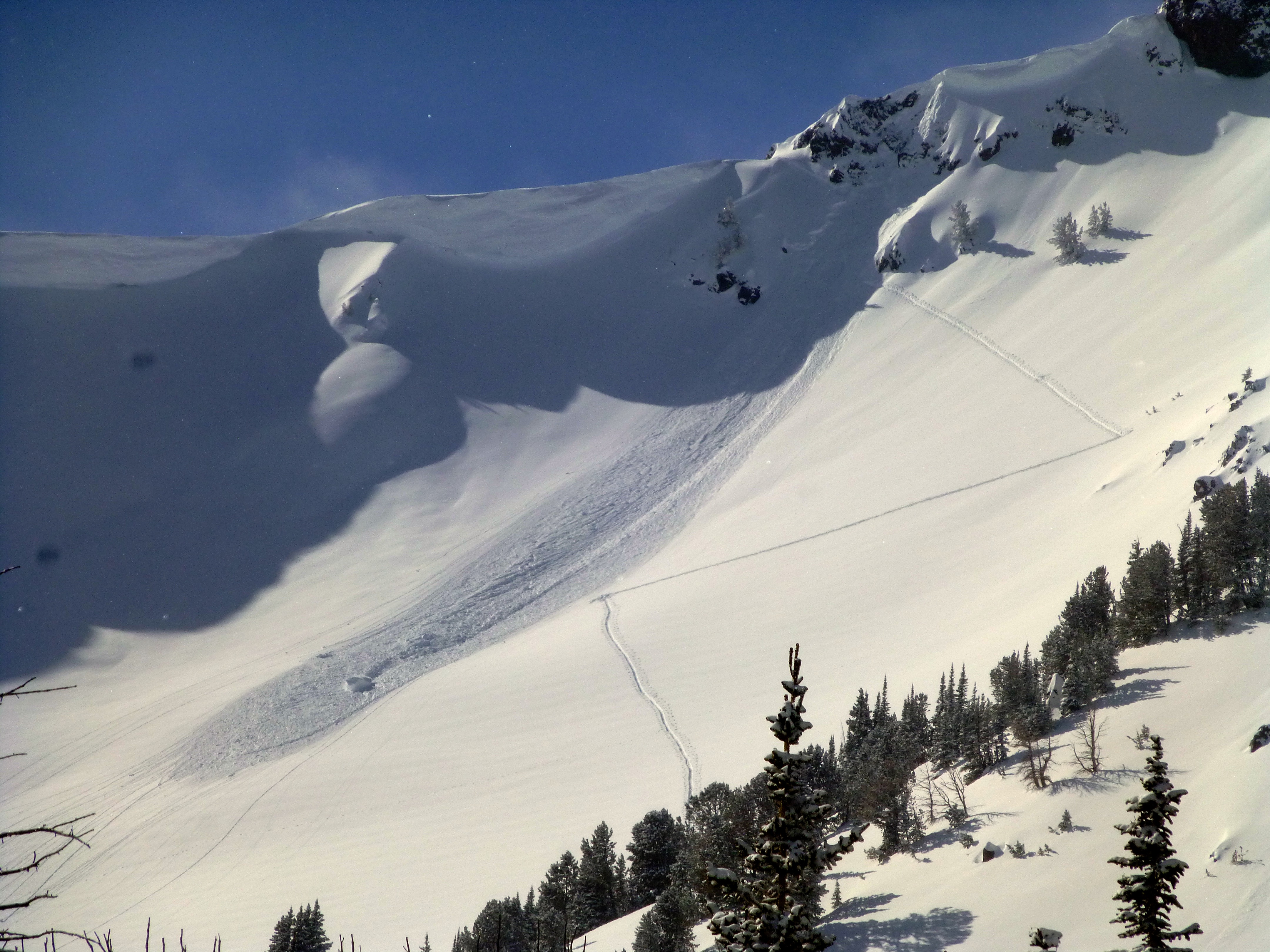 Skier Triggered Cornice Hyalite Gallatin National Forest