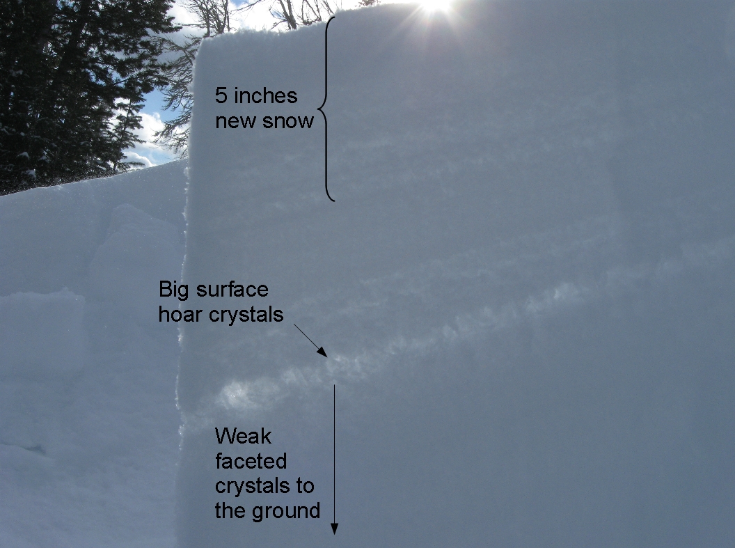 Weak snow - southern Madison Range Weak snow - southern Madison Range