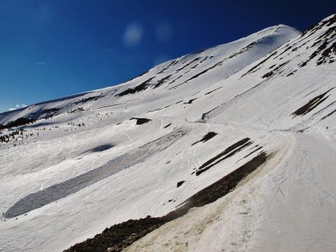 Wet avalanche at Big Sky