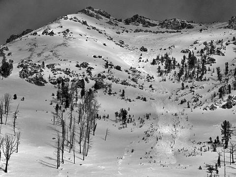 One of many natural avalanches outside Cooke City