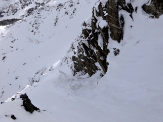 View from the top of the couloir