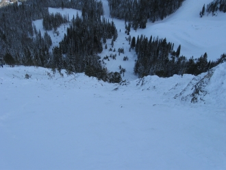 Avalanche track and run out