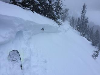 Skier triggered new snow avalanche in northern Bridgers