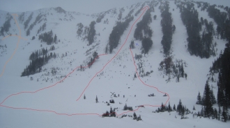 Avalanches at Lulu Pass