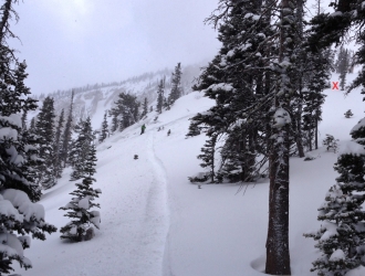 Skier Triggered Slide Bridger Range