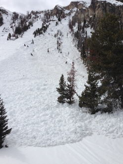 Wet avalanche at Yellowstone Club