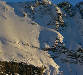 Natural Avalanche Near Cooke City